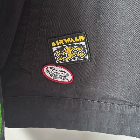 AIRWALK FullZip Forever 21 Collaboration Black Patches Checkered Collar Men's L - Picture 4 of 7